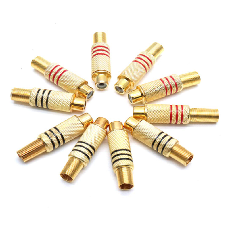 4PCS RCA Plug Gold Plated Sold - Audio Home Cinema recension och pris